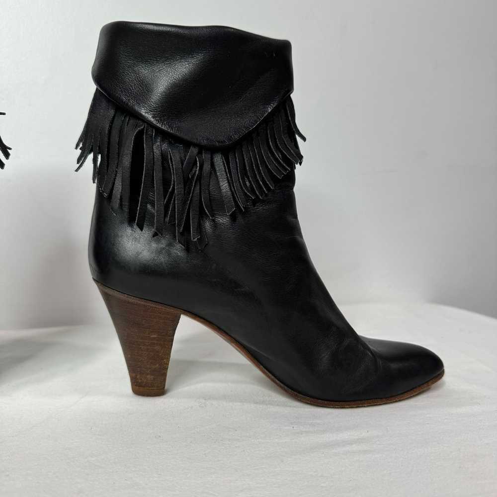 Leather Fringe Boots Size 6 - image 2