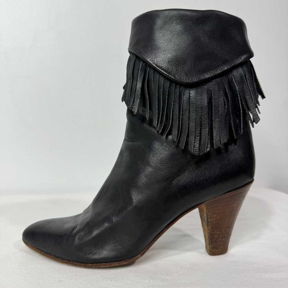 Leather Fringe Boots Size 6 - image 3