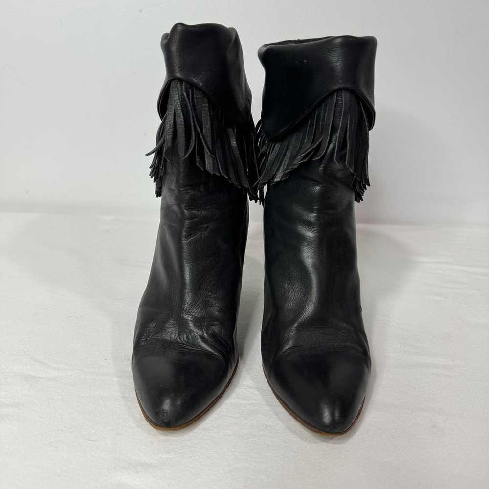 Leather Fringe Boots Size 6 - image 4