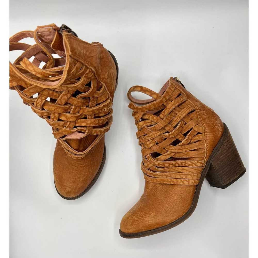 Free People Leather Suede Carrera Woven Chunky Bl… - image 3