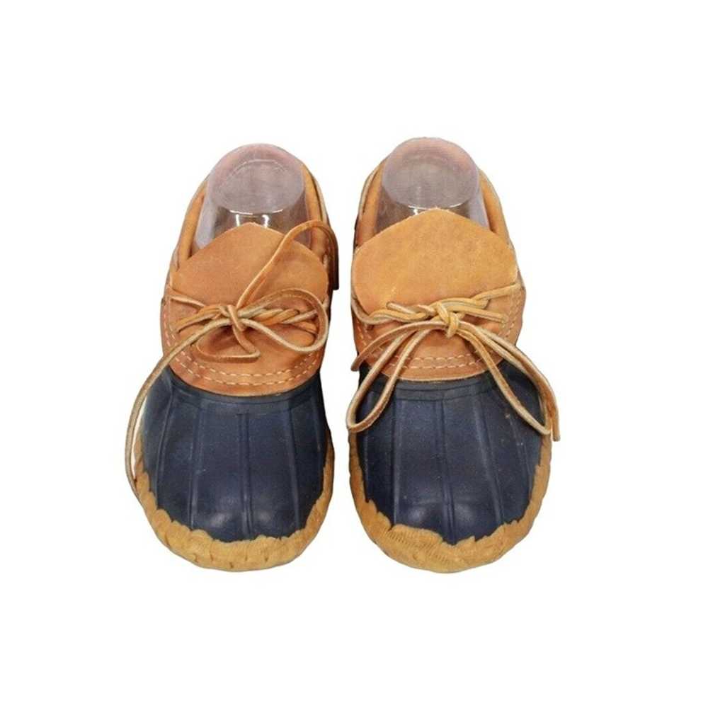 Vintage LL Bean Womens Blue Rubber Gumshoes Mocca… - image 5