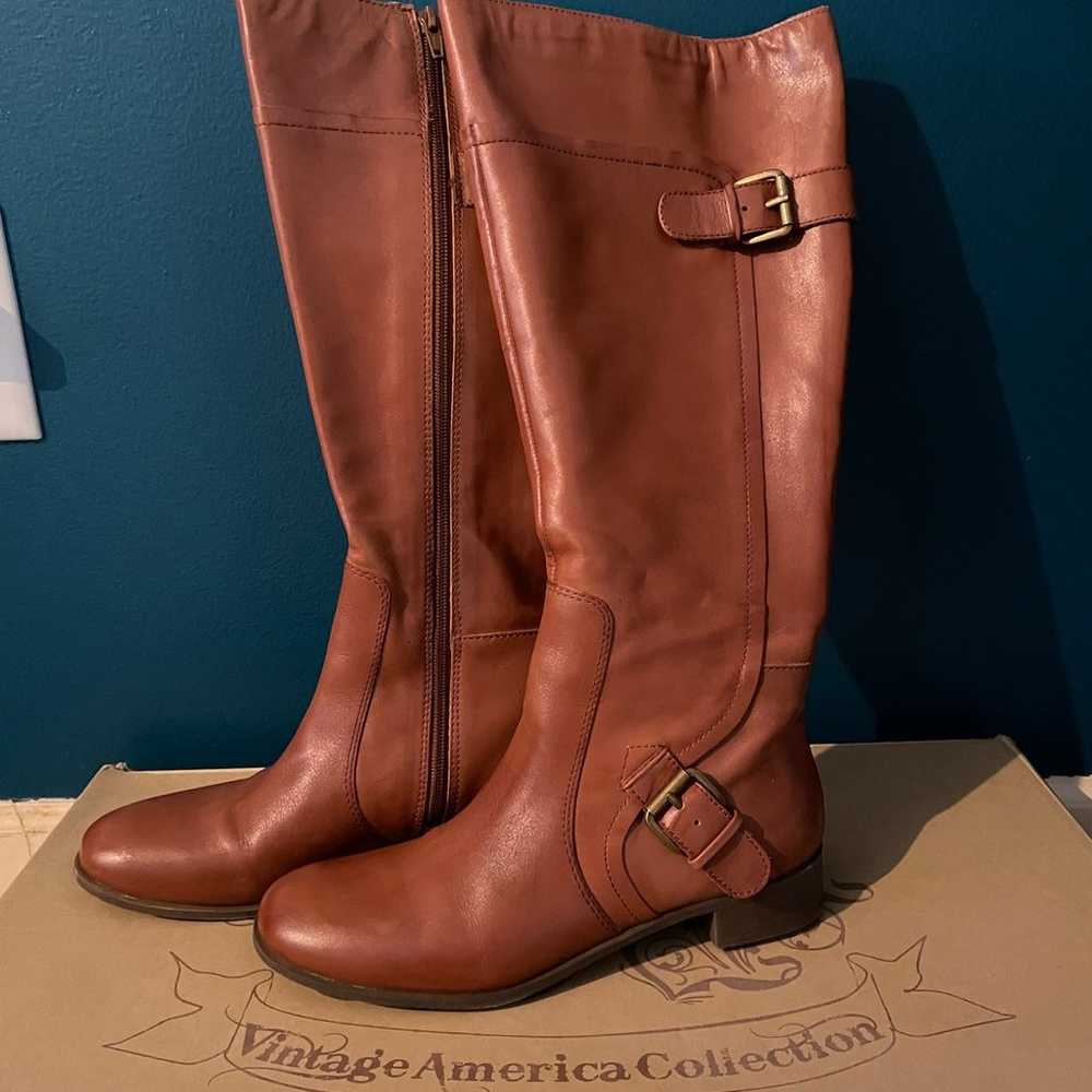 Nine West Leather Boots- wide calf - image 3