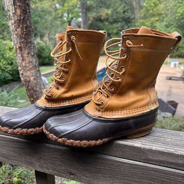 Vintage LL Bean 8" Tall Leather Duck Boots Women’… - image 1