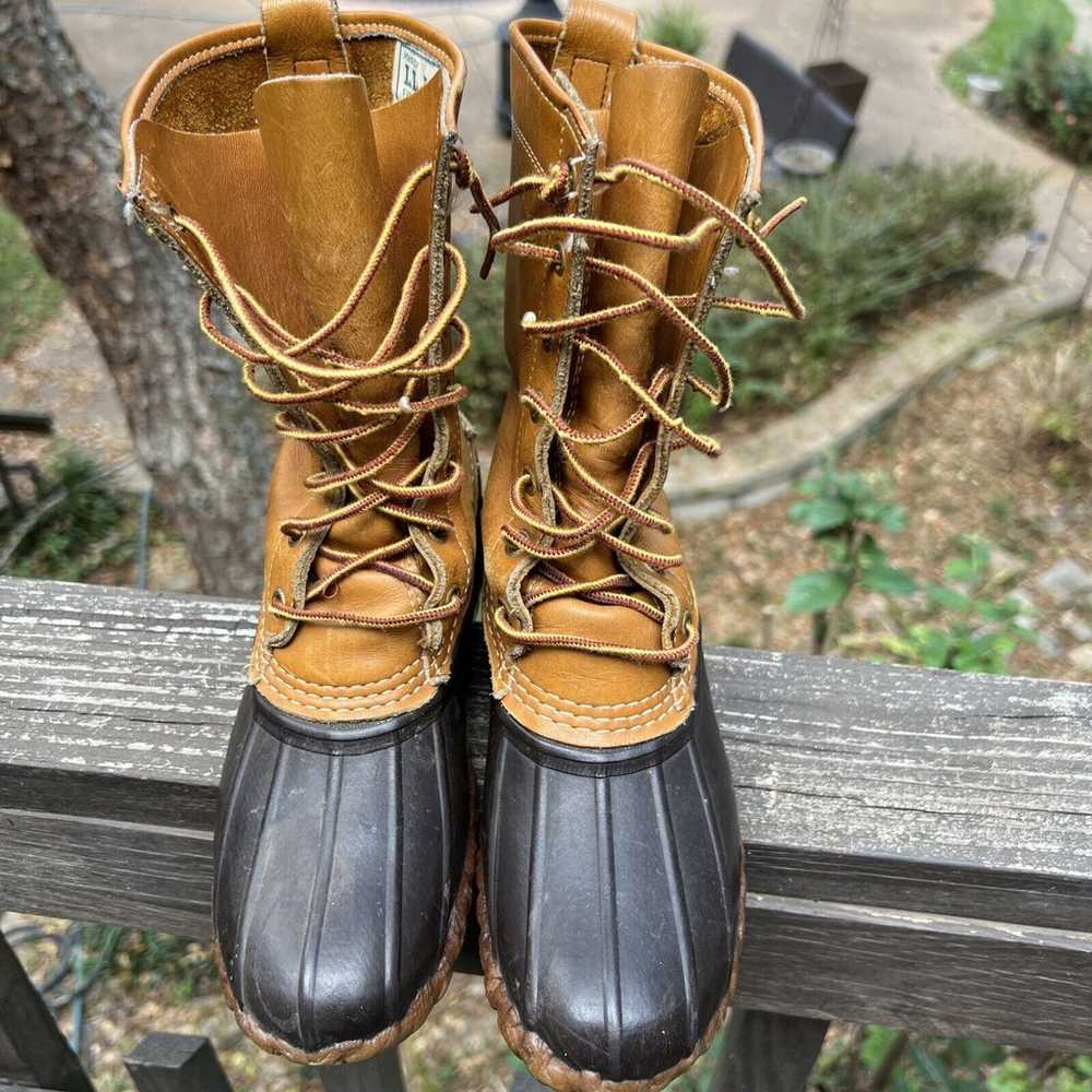 Vintage LL Bean 8" Tall Leather Duck Boots Women’… - image 2