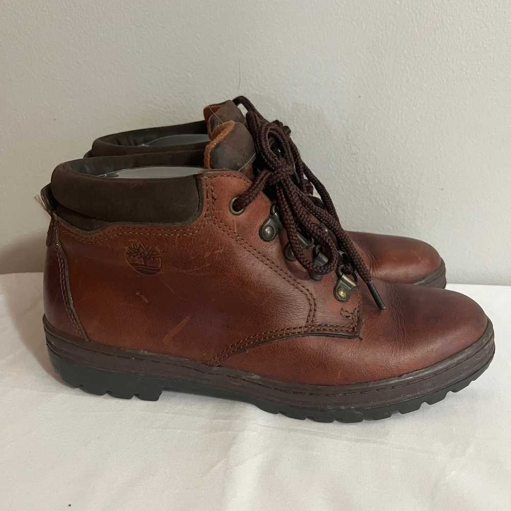 Timberland Boots VTG Womens Brown Leather Ankle L… - image 3