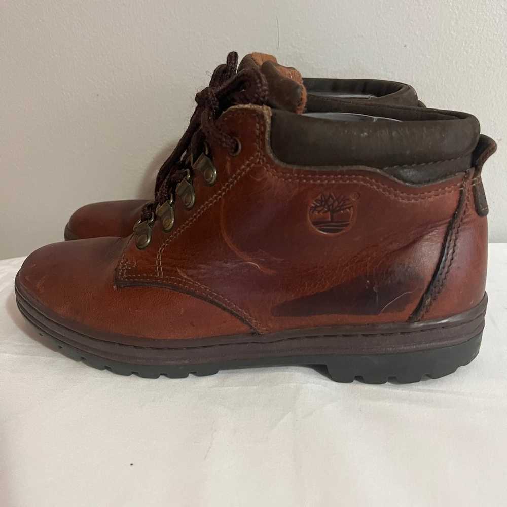 Timberland Boots VTG Womens Brown Leather Ankle L… - image 4