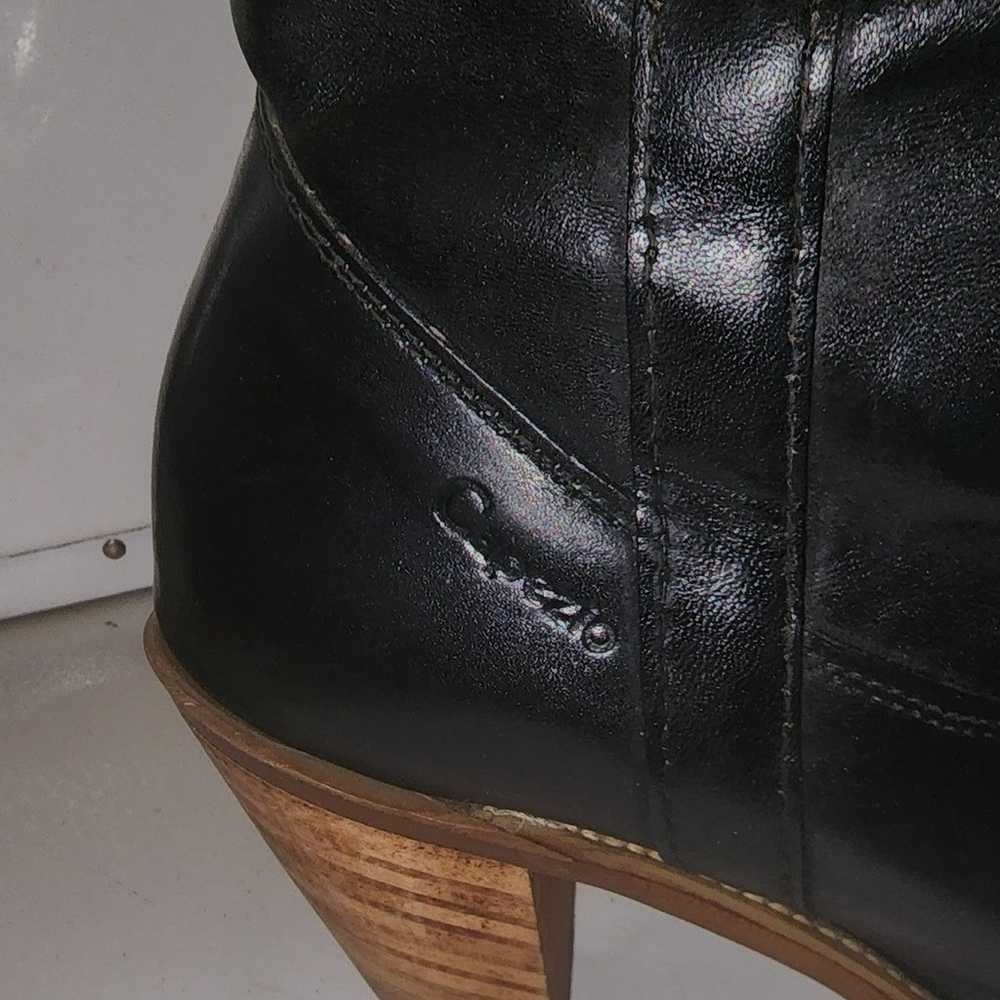 VINTAGE Capezio Black Leather Heeled Western Boot… - image 3