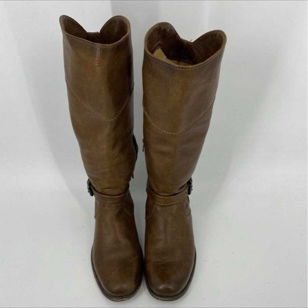 Frye Phillip Riding Boots Brown Leather Size 8 - image 11