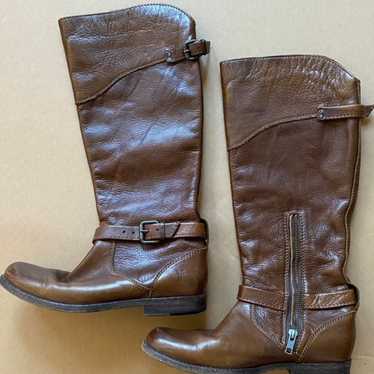 Frye Phillip Riding Boots Brown Leather Size 8 - image 1