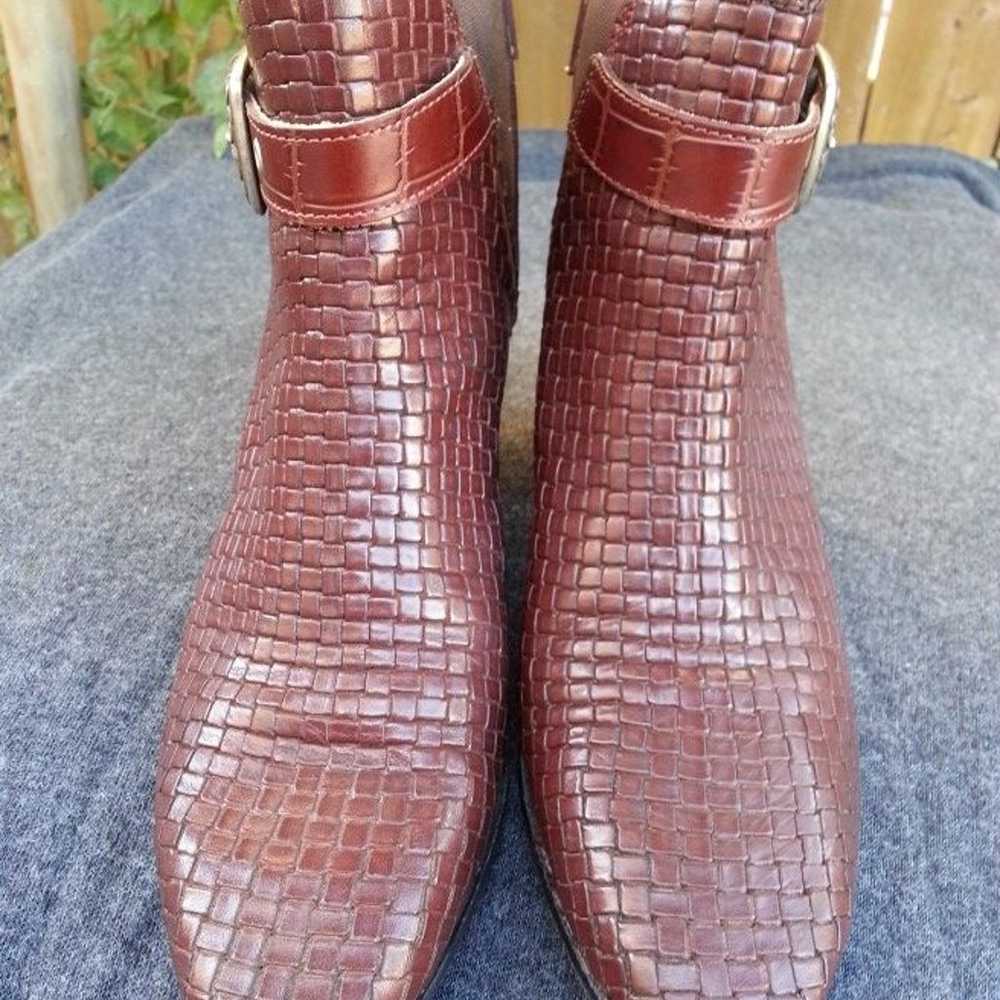 Justin weaved leather boots size 7 - image 6