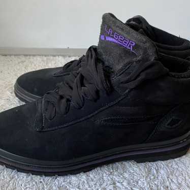 Vintage 1990 LA GEAR Black Suede High To - image 1