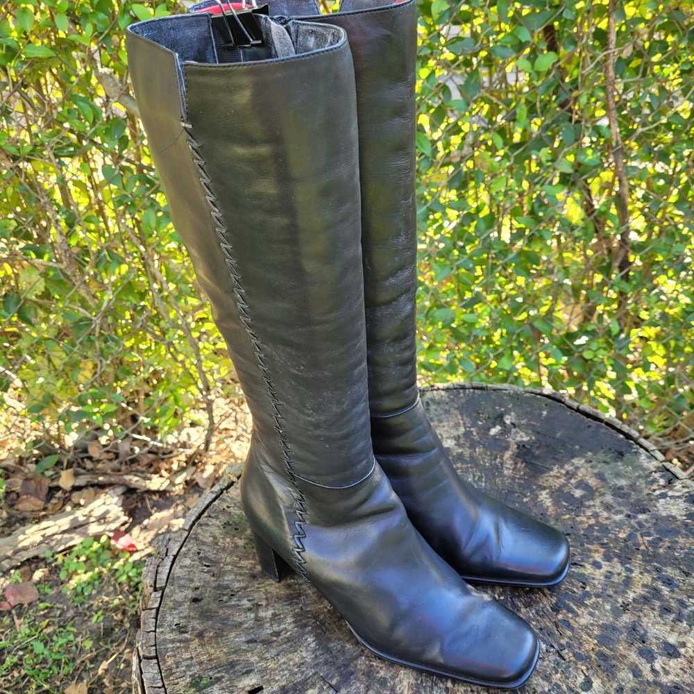 Vintage Women Tall Leather Riding Boots By Worthi… - image 1