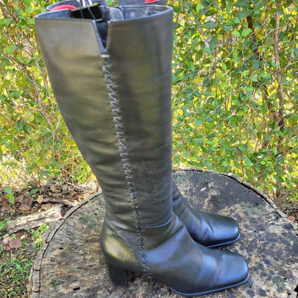 Vintage Women Tall Leather Riding Boots By Worthi… - image 5