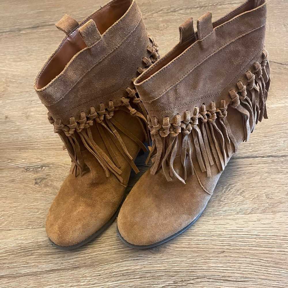 Sbicca Vintage Fringe Ankle Boots - image 2