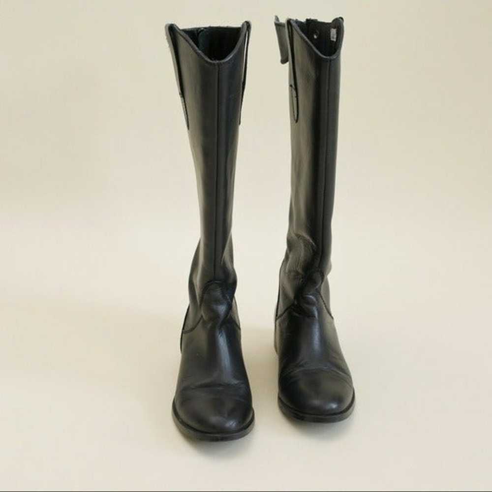 Black Leather Riding Boot Vintage Tall Equestrian… - image 2