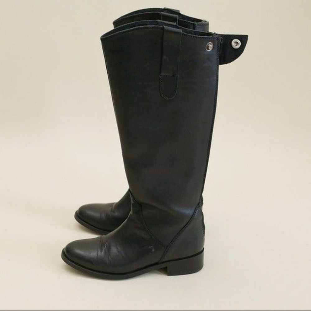 Black Leather Riding Boot Vintage Tall Equestrian… - image 3