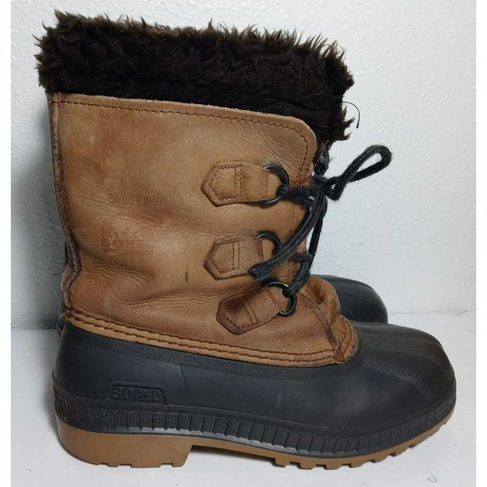 SOREL Badger Vintage  Rubber Leather Snow Winter … - image 1