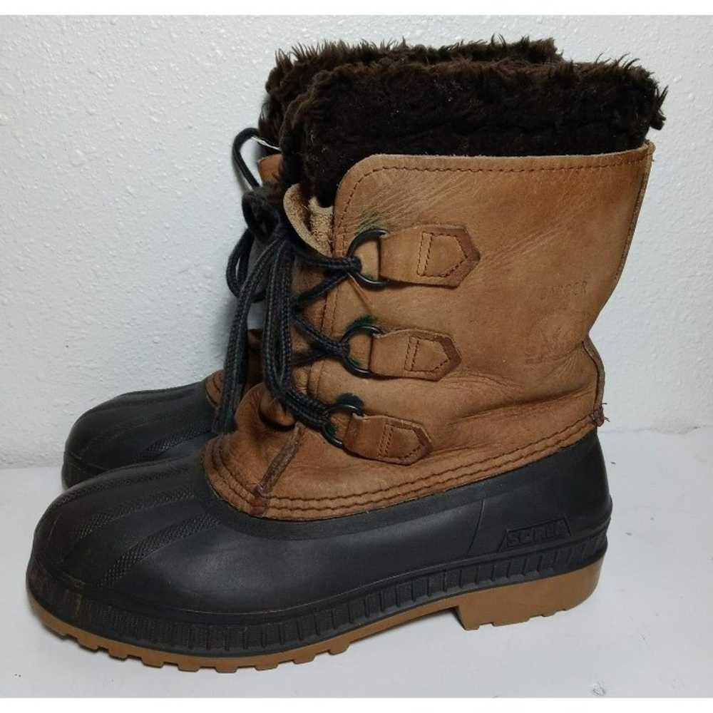 SOREL Badger Vintage  Rubber Leather Snow Winter … - image 2