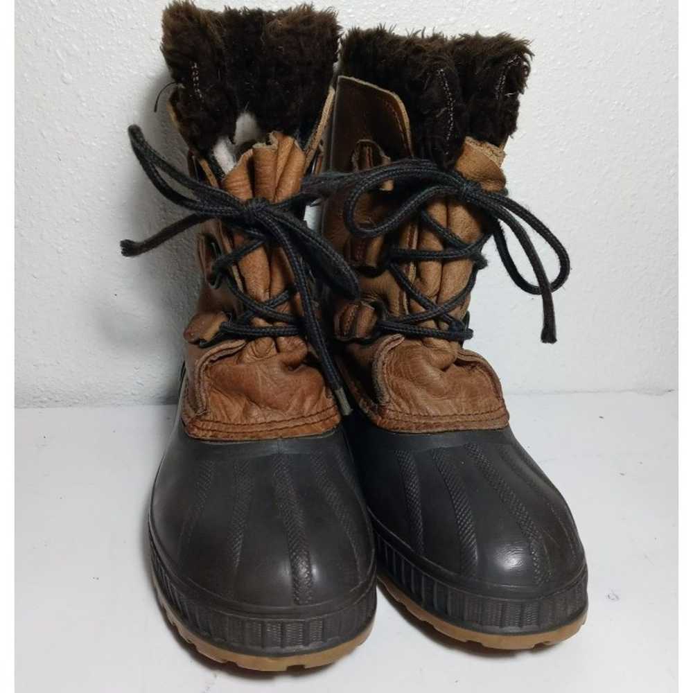 SOREL Badger Vintage  Rubber Leather Snow Winter … - image 3