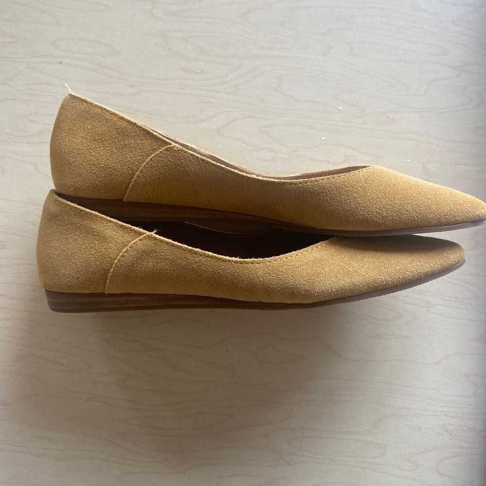 Crown Vintage Mustard Yellow Suede Flats - image 2