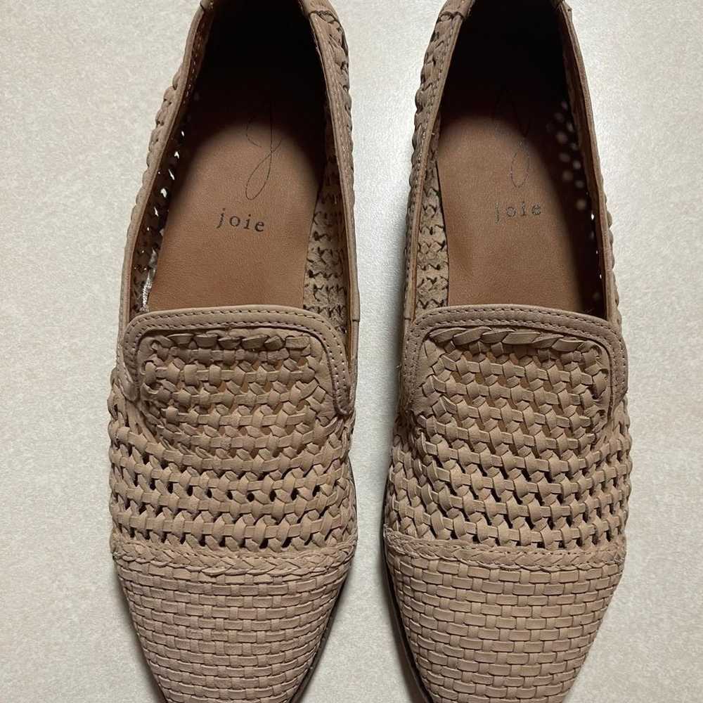 Joie Women’s Genuine Leather Woven Waffle Tan Loa… - image 5