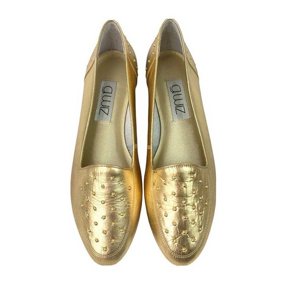 *Vintage G Wiz Gold Studded Ballet Flats Womens S… - image 4