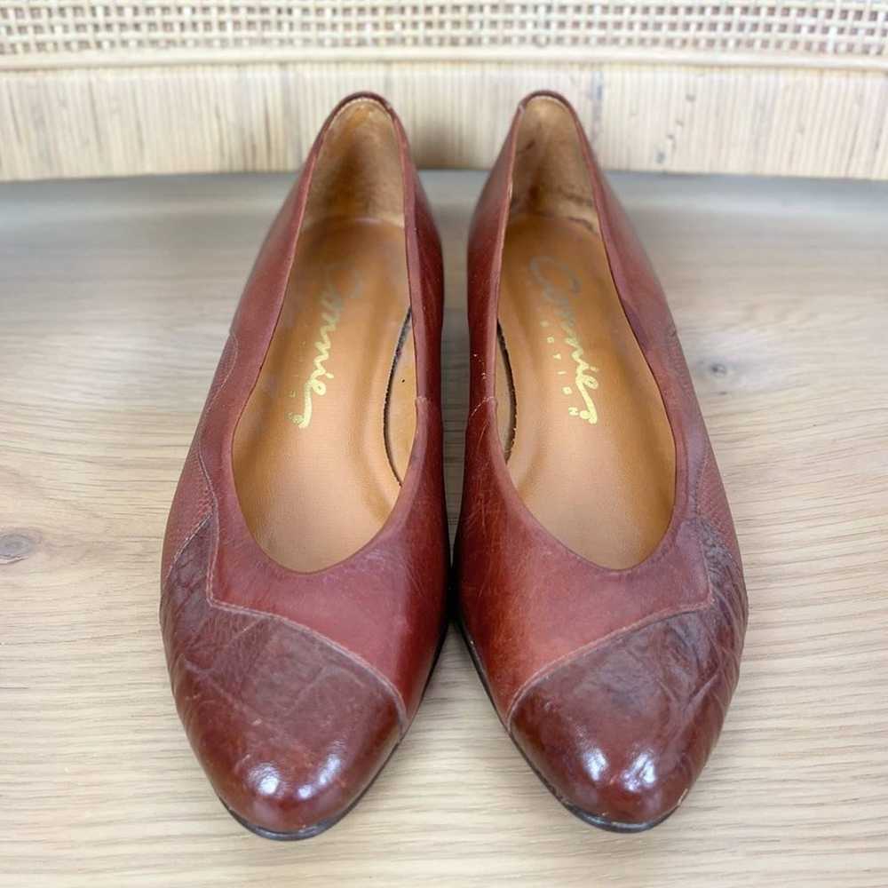 Vintage Connies Collection Leather Flats | Brown … - image 2