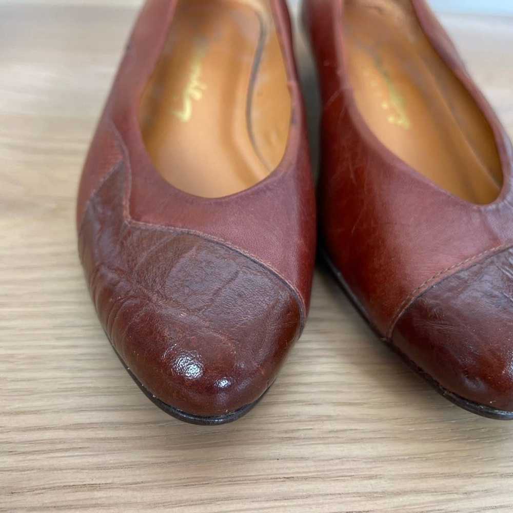 Vintage Connies Collection Leather Flats | Brown … - image 4