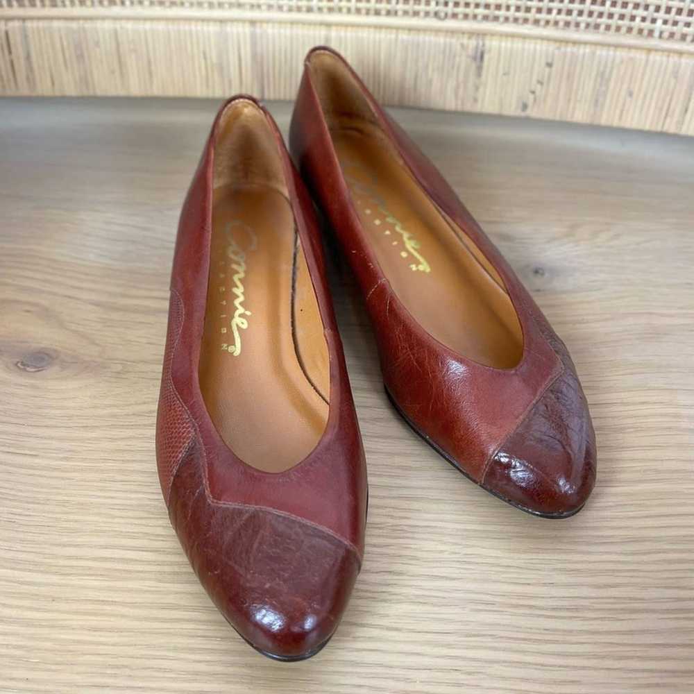 Vintage Connies Collection Leather Flats | Brown … - image 6