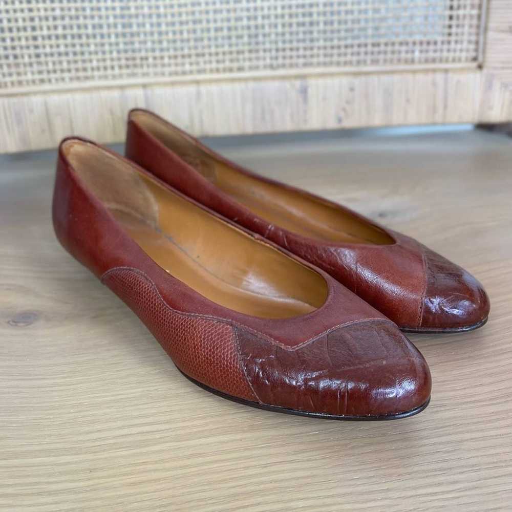 Vintage Connies Collection Leather Flats | Brown … - image 7