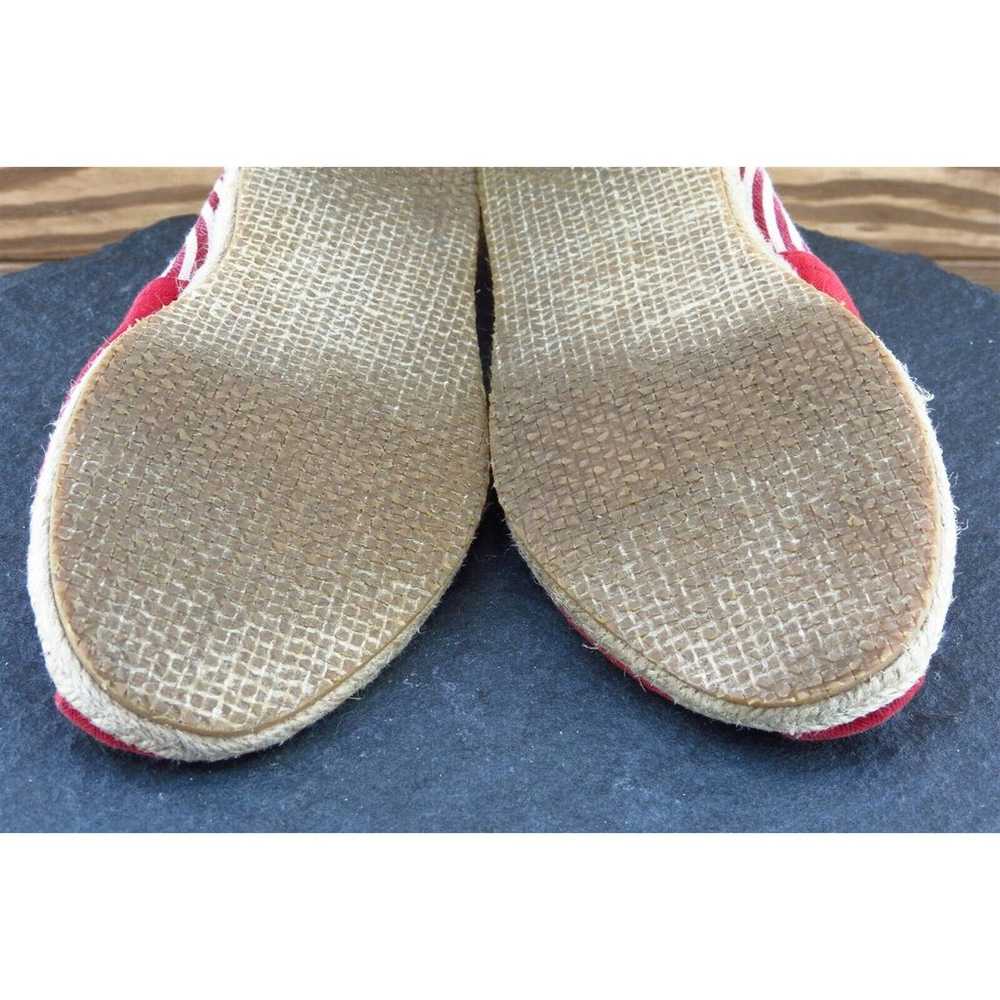 Toms Women Sz 8 M Red Espadrilles Fabric Shoes - image 7