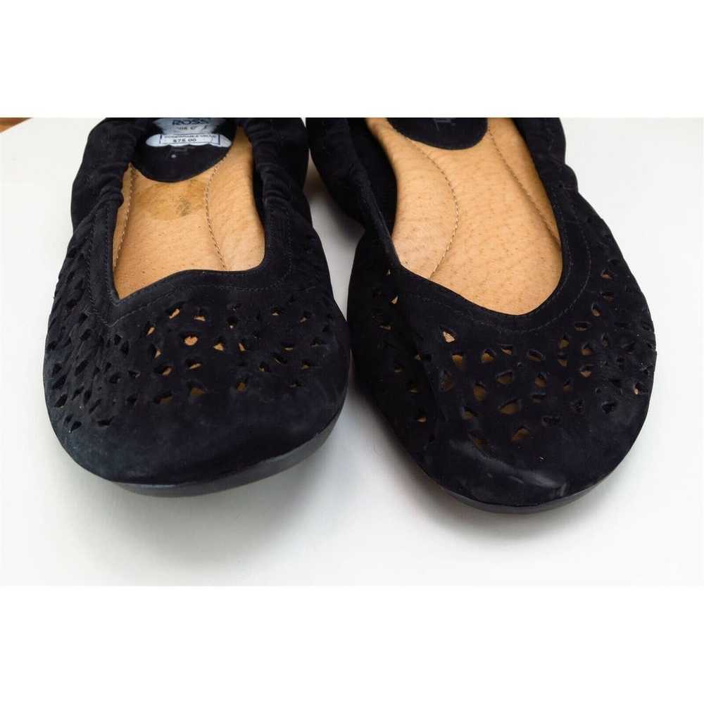 Earth Women Sz 9 M Black Flat Leather Shoes - image 2