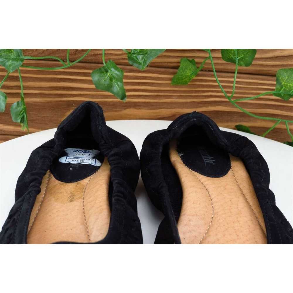 Earth Women Sz 9 M Black Flat Leather Shoes - image 3