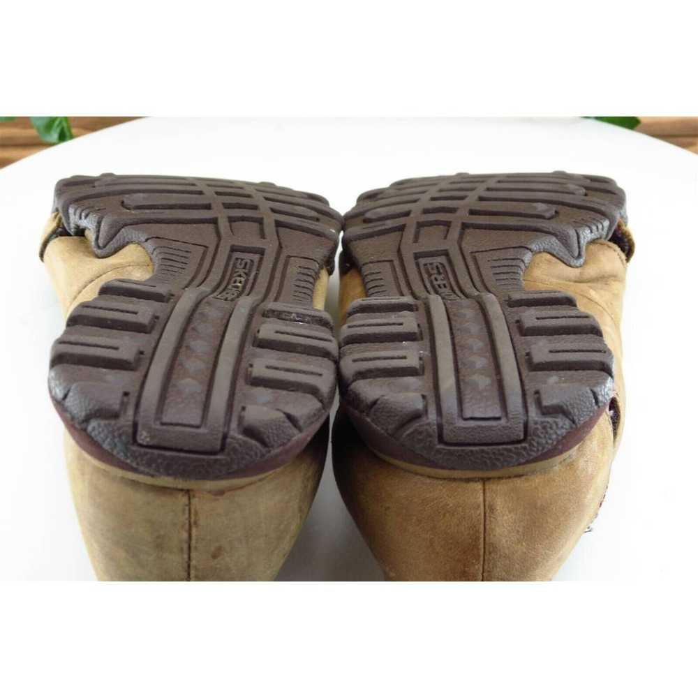 SKECHERS Bikers Women Sz 7 M Brown Flat Leather S… - image 6