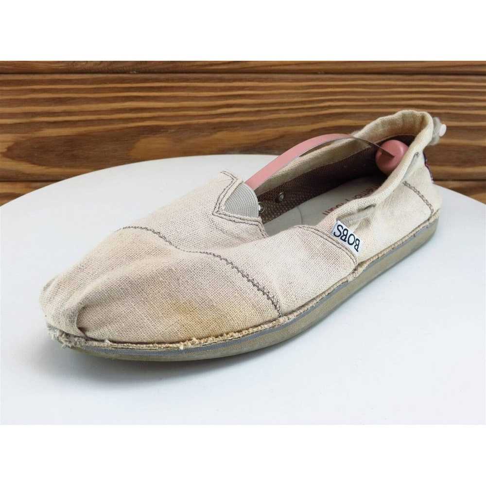 Bobs Size 10 Flat Shoes Beige Fabric Women M - image 1