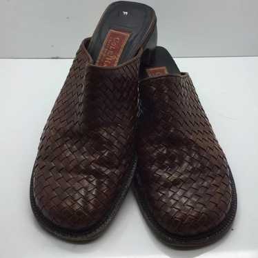 COLE HAAN Vtg Woven Leather Clogs ITALY!