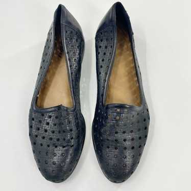 TROTTERS LIZ OPEN WEAVE CASUAL NAVY SHOES SIZE 9.… - image 1