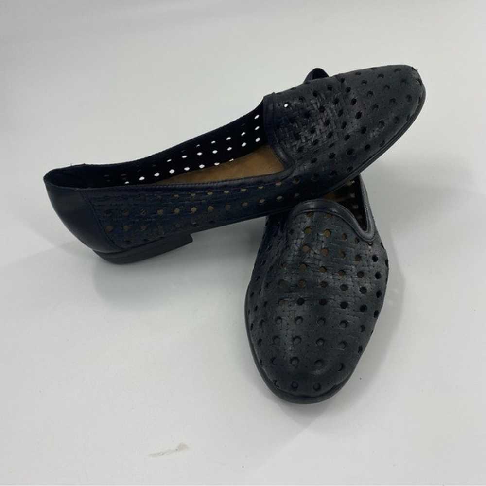 TROTTERS LIZ OPEN WEAVE CASUAL NAVY SHOES SIZE 9.… - image 3