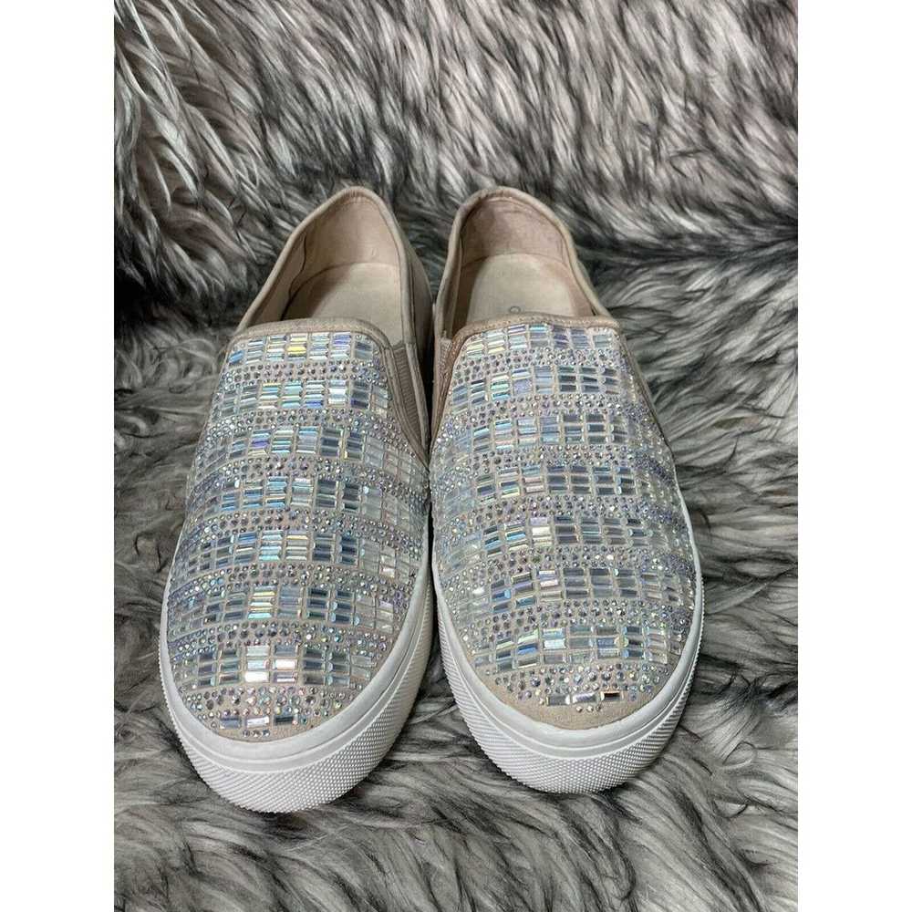 Gianni Bini Slip On Nude Rhinestone Studded Shoe'… - image 2