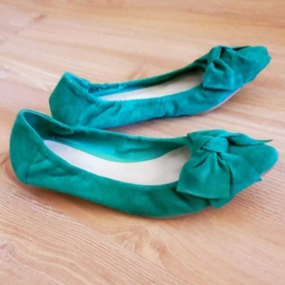 Retro green suede shoes - image 1