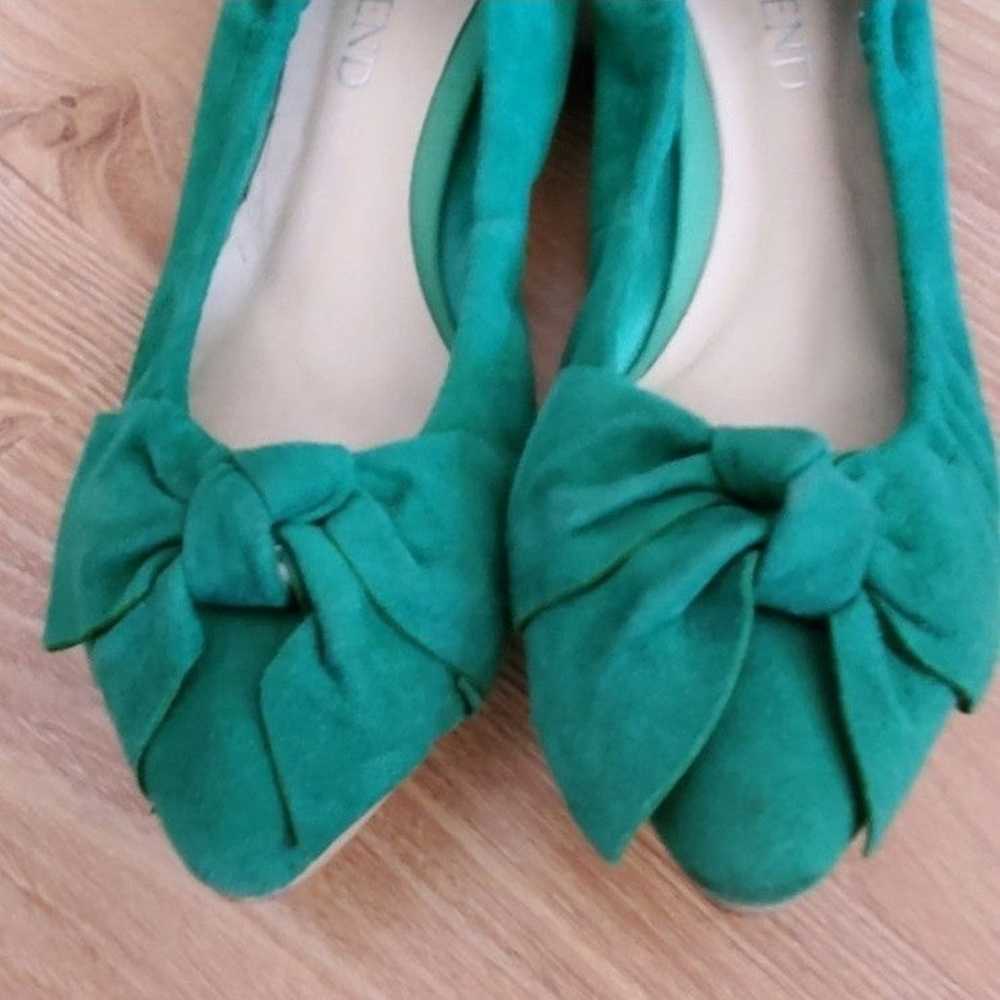 Retro green suede shoes - image 7