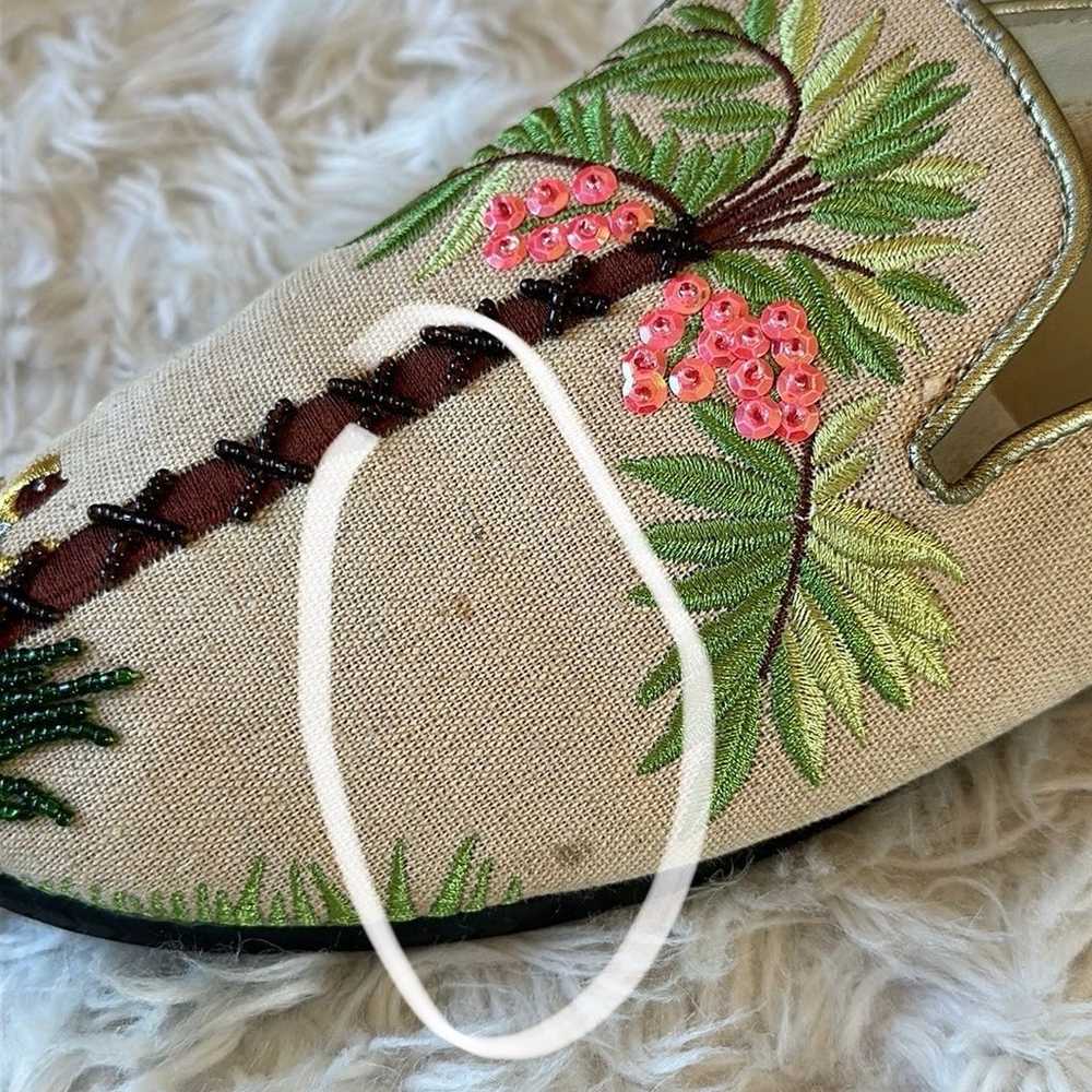 Vintage monkey & palm tree embroidered slip on mu… - image 8