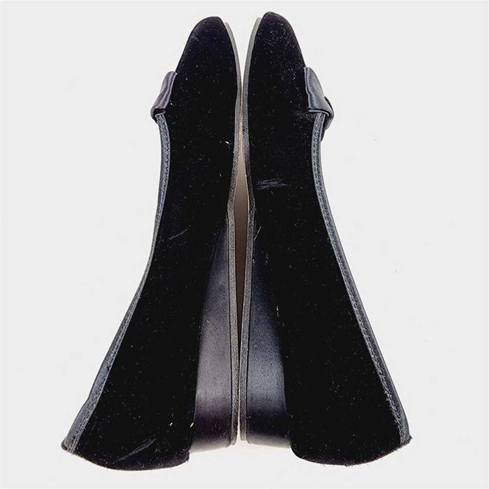 Vintage Oomphies Black Velvet Slippers House Shoe… - image 5