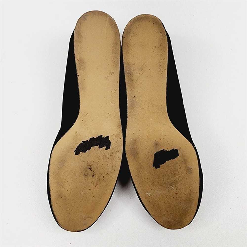 Vintage Oomphies Black Velvet Slippers House Shoe… - image 6