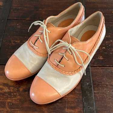 Wolverine No. 1883 Peach and Stone Leather Oxford… - image 1