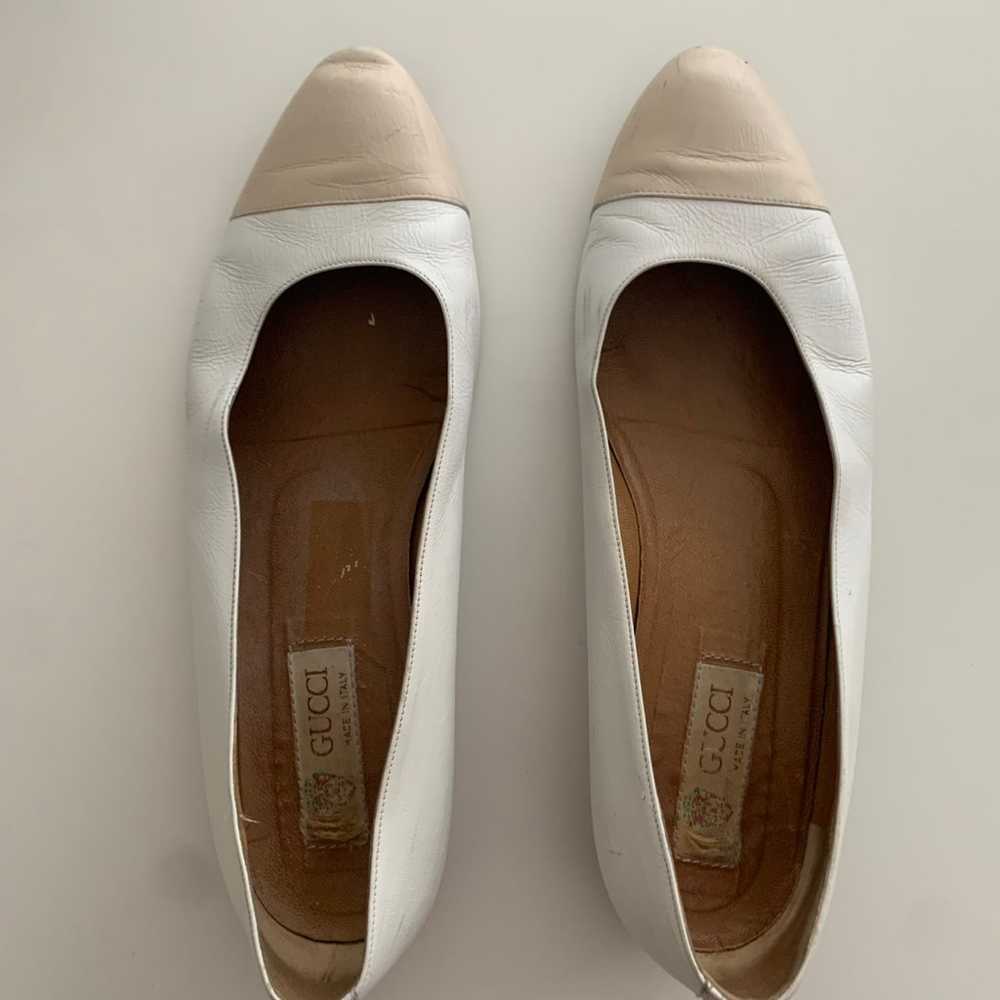 vintage authentic Gucci two tone leather ballet f… - image 4