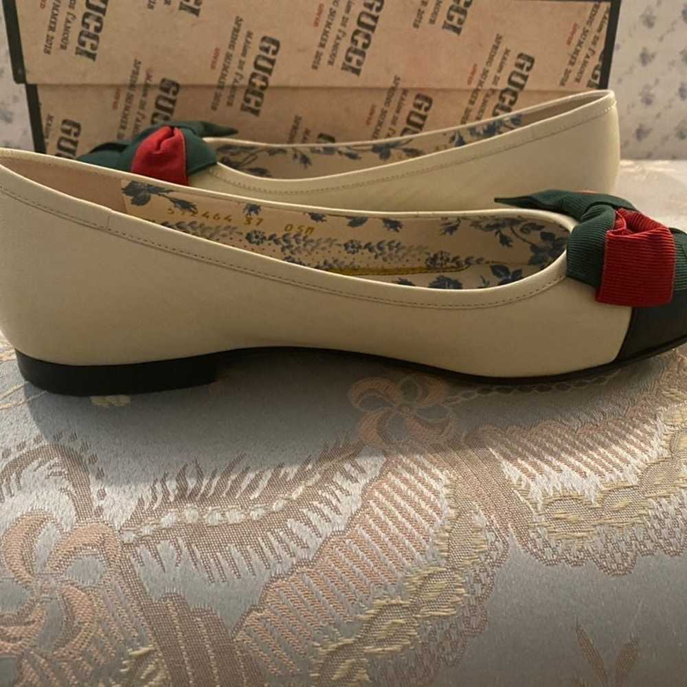 Authentic Gucci Women's Leather Web Bow - image 9