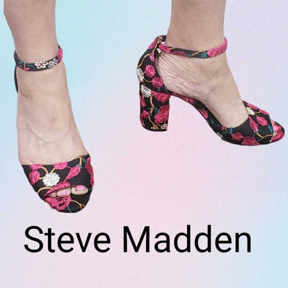 Steve Madden Pink Floral Heels - image 4