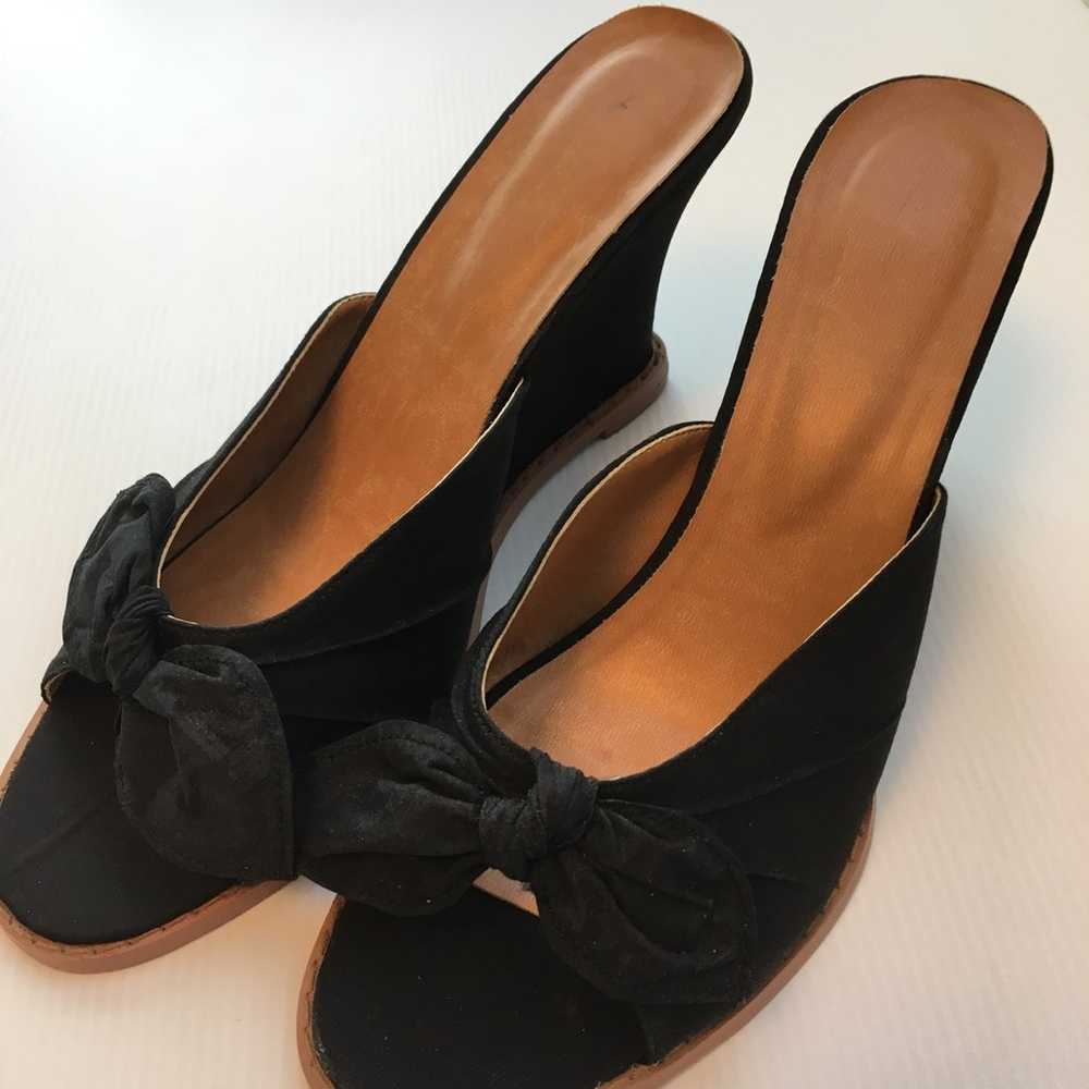 Vintage shoes, Wedge slip-on, size 8 1/2, dainty … - image 1