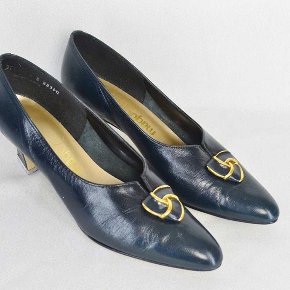 VTG California Magdesians Navy Blue Leather Kitte… - image 1